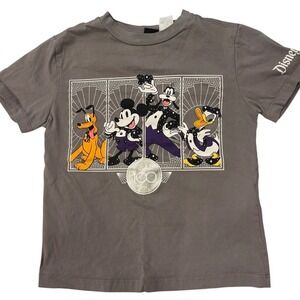 Disney 100th Anniversary Kids Grey T-Shirt Disneyland Resort Mickey Goofy M 8